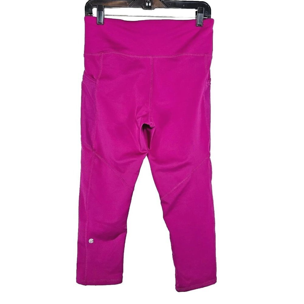 Champion Womens Leggings Size Large Fuchsia Pink Running Yoga Pockets Athletic - Picture 2 of 9